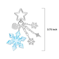 Blue Snowflake Bag Charm