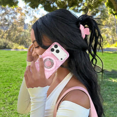 Pink Crystal Bow Hair Clip
