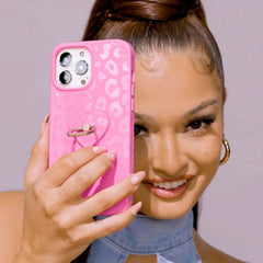 Hot Pink Leopard iPhone Case