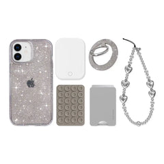 Grey Stardust Glitter iPhone Bundle Set
