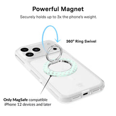 Mint Chrome Polka Dot MagSafe Grip Ring