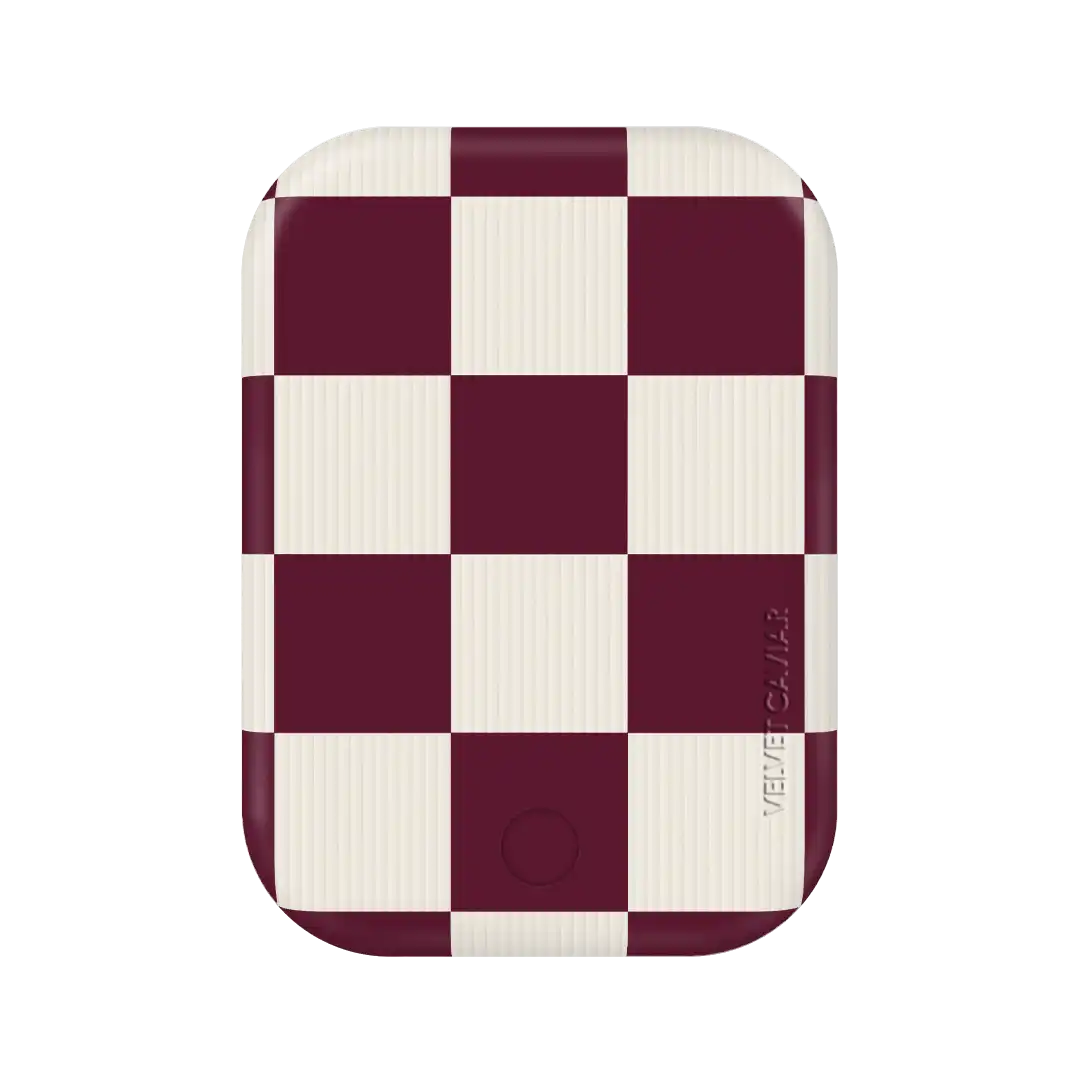 Burgundy Vibe Checker Portable MagSafe Charger Power Pack