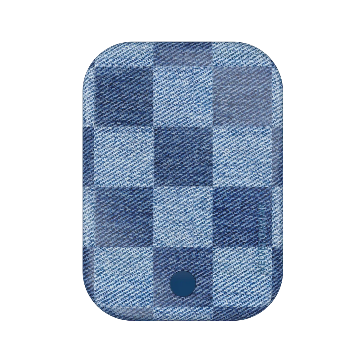 Denim Vibe Checkered Portable MagSafe Charger Power Pack